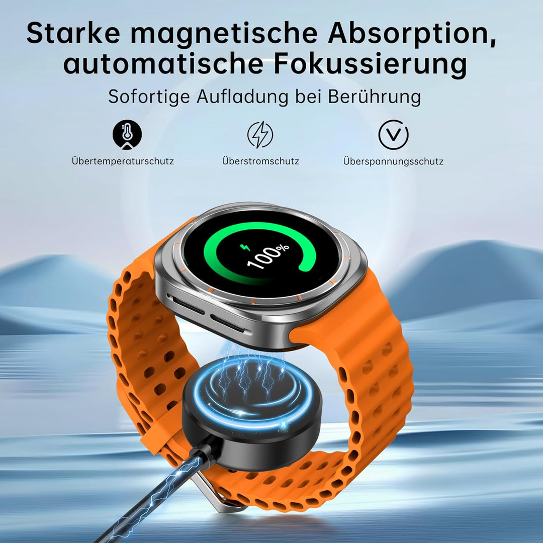 2-in-1 Ladegerät für Samsung Watch,25 W USB-C-Schnellladegerät,Kompatibel mit Galaxy Watch 8/7/Ultra