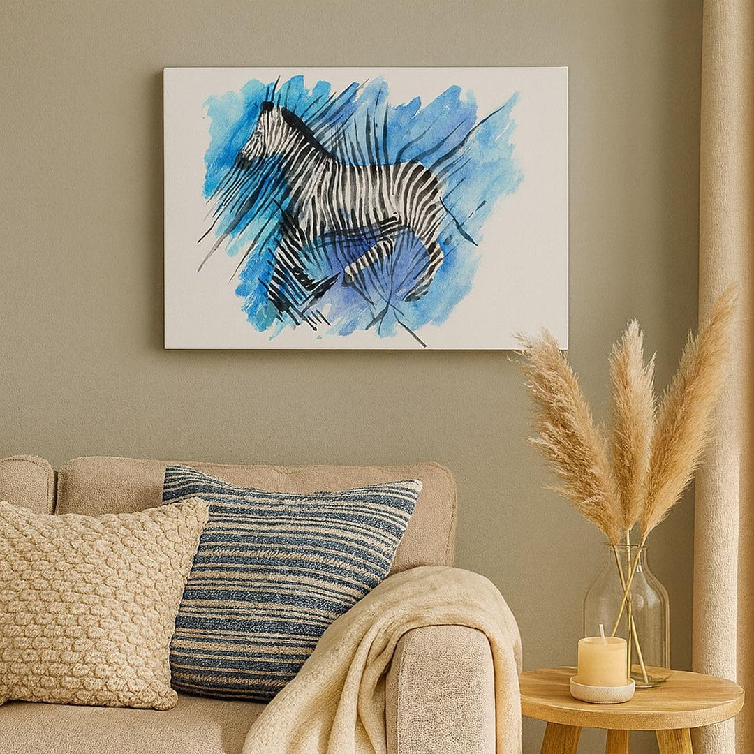 Bilder auf Leinwand Zebra Streifen Tierwelt Pelz Leinwandbild 70x50cm Wandbilder Dekoration Wohnzimm