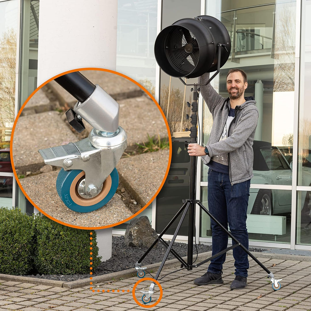 Walimex pro 3er Set Stativrollen für Lichtstative I für extra schweres Gewicht, belastbar bis 30kg I
