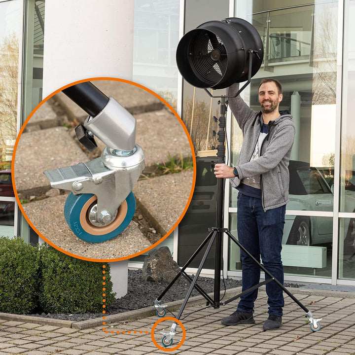 Walimex pro 3er Set Stativrollen für Lichtstative I für extra schweres Gewicht, belastbar bis 30kg I