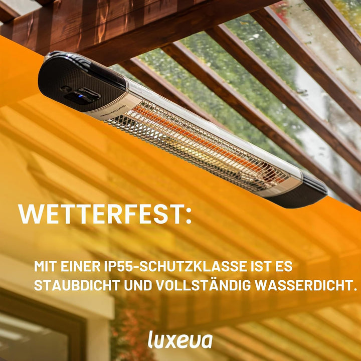 Luxeva Infrarot-Terrassenheizstrahler, 1000/2500 W, elektrische Terrassenheizung mit App-Steuerung,