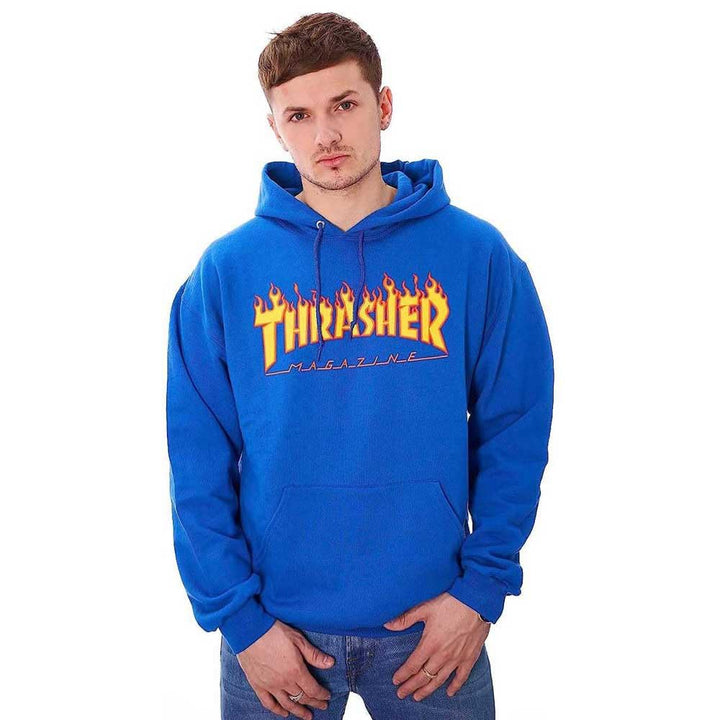 Thrasher Unisex Flame Logo Royal Sweatshirt M Königsblau, M Königsblau