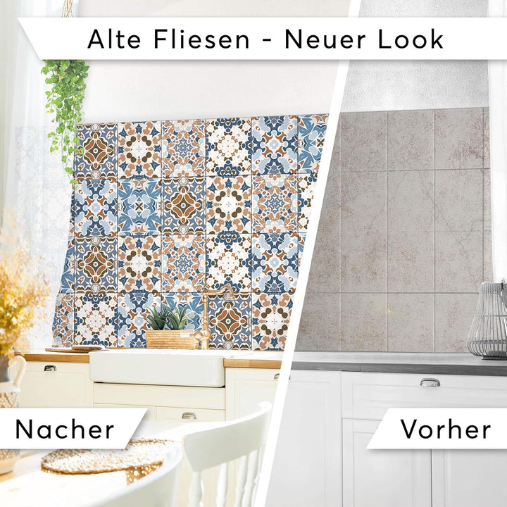 CREATISTO Mosaik-Fliesen Fliesensticker Fliesenfolie - Hochwertige Aufkleber Sticker für Fliesen I K