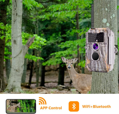 BlazeVideo WLAN Wildkamera Fotofalle WiFi Beutekamera Wildtier Jagdkamera Überwachungskamera 32MP 23