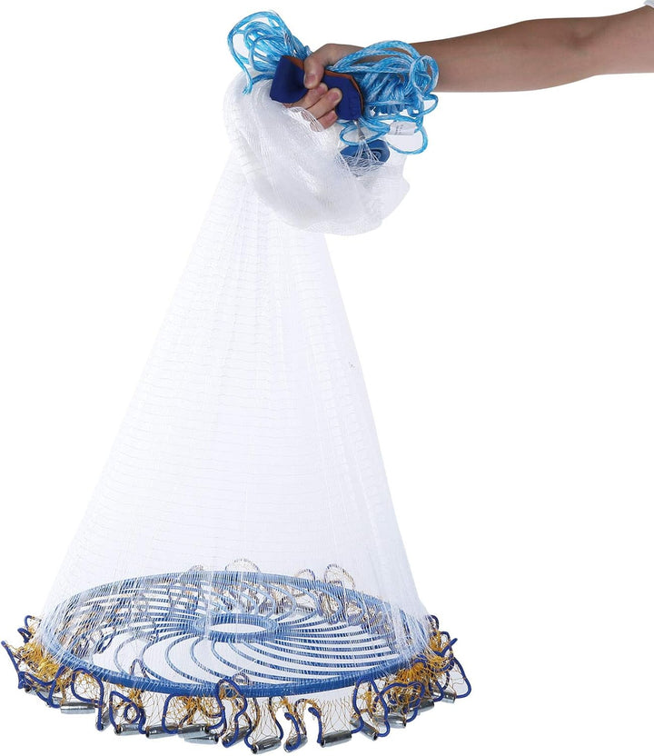 Wurfnetz Zum Fischen, Tragbares Fischernetz, Nylon Mesh Fischnetz zum Fangen von Angelnetz Angelzube