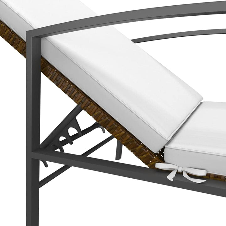 vidaXL Sonnenliege mit Auflage Gartenliege Relaxliege Liegestuhl Strandliege Gartenmöbel Liege Sauna