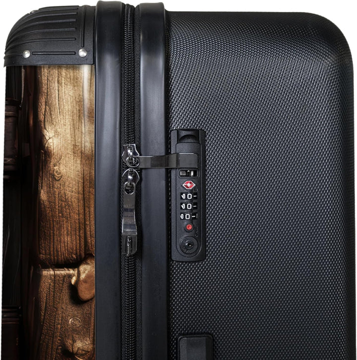 NoBoringSuitcases.com® Koffer XL Gross 77x51.5x28 cm Reisekoffer mit 4 Rollen Leicht Trolley Hartsch