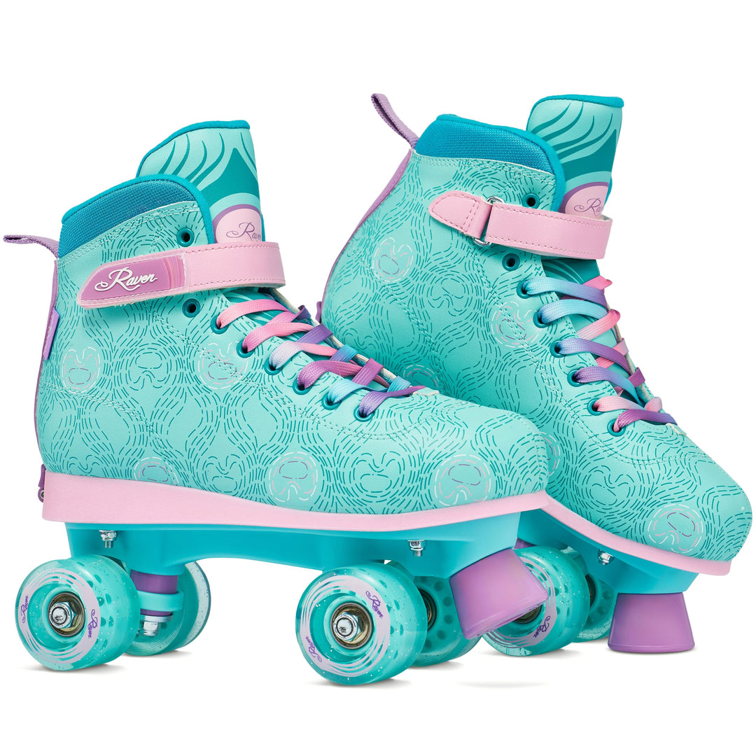 RAVEN Rollschuhe Roller Skates für Kinder Erwachsene Mädchen Damen verstellbar 31-34 (20-21,5cm) Fel