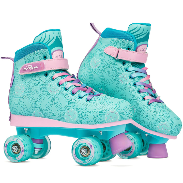 RAVEN Rollschuhe Roller Skates für Kinder Erwachsene Mädchen Damen verstellbar 31-34 (20-21,5cm) Fel