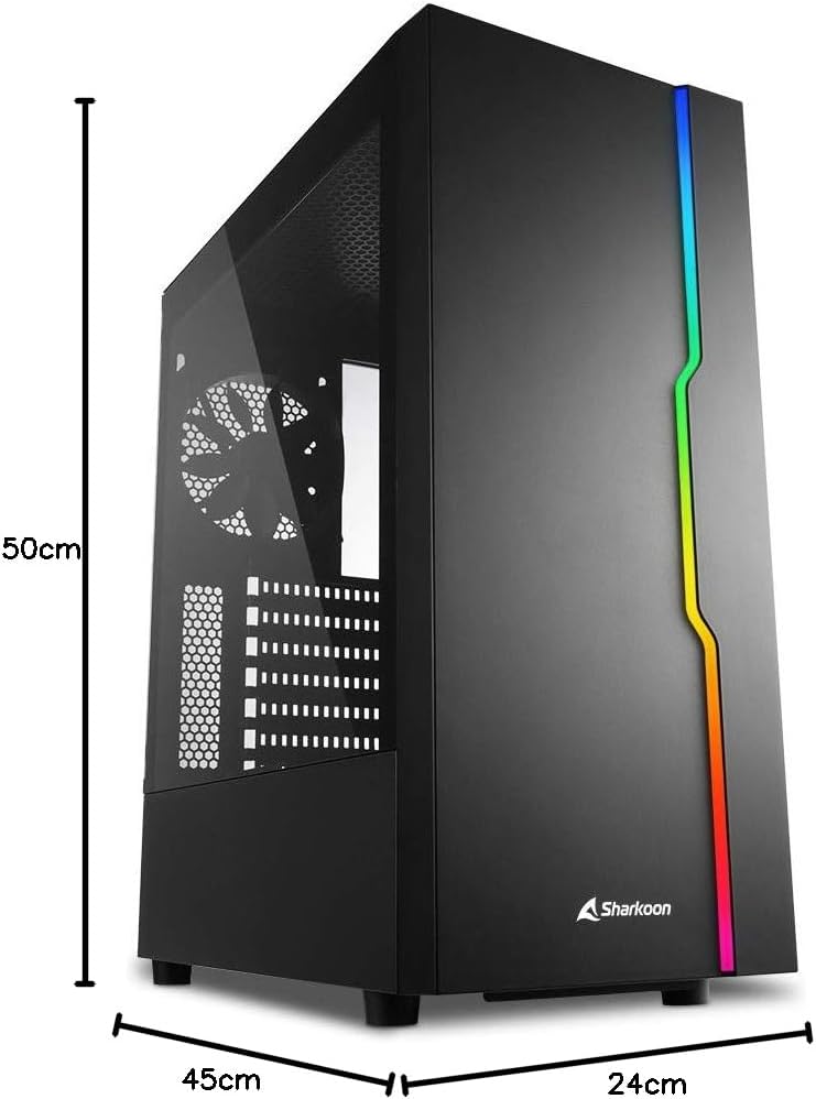 Sharkoon RGB Slider, PC Gehäuse schwarz, schwarz