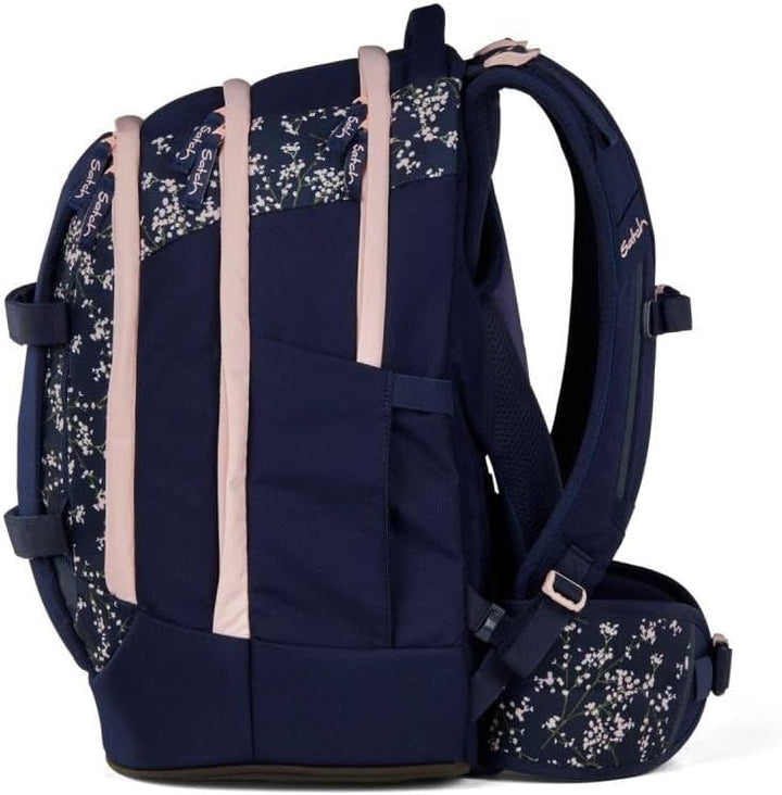 Satch pack Schulrucksack Set 2tlg. inkl. Schlamperbox (BLOOMY BREEZE), Bloomy Breeze