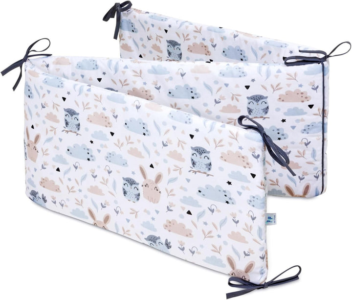 Pepi - Babybettwäsche Set 4 teilig - Kinderbettwäsche - Bettdecken & Kissenbezug - Bettschutzgitter