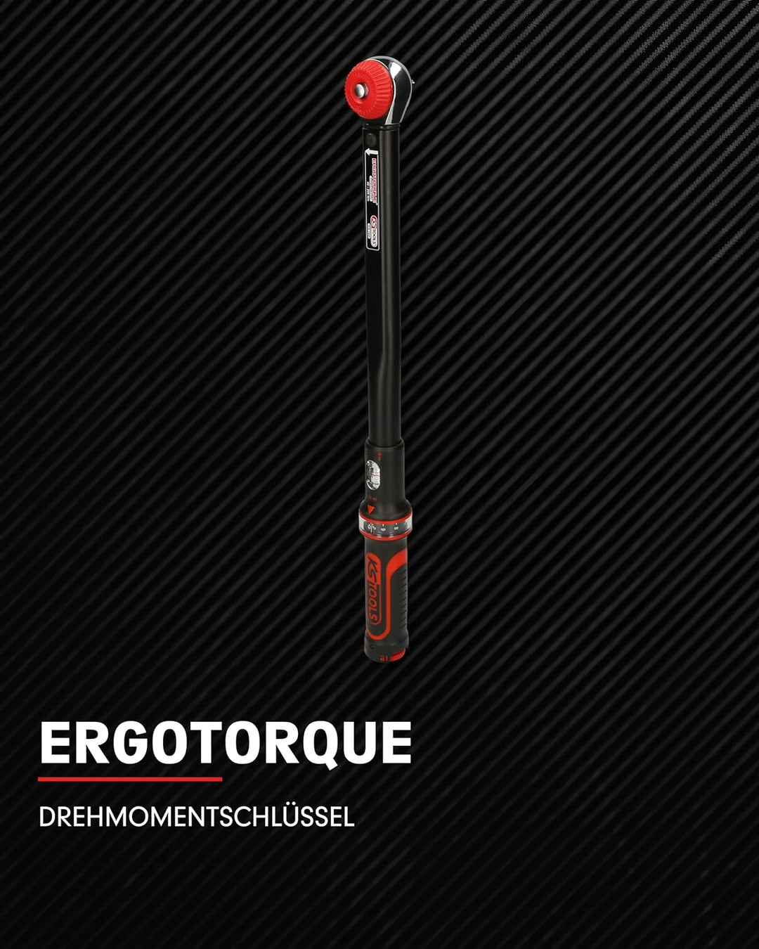 KS Tools 516.1442 1/2" ERGOTORQUEprecision Ratschen-Drehmomentschlüssel Drehknopf, 40-200Nm Single,