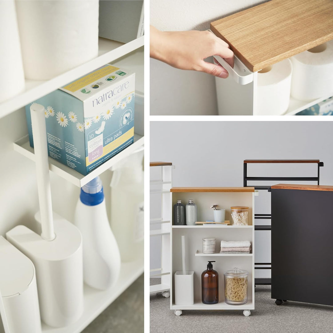 Semi-Closed storage cart - Tower - white Weiss, Weiss