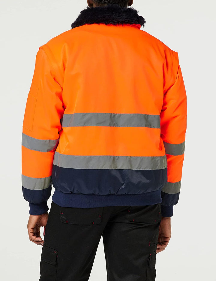 Portwest Hi-Vis Warnschutz 3-in-1 Pilotjacke, Grösse: L, Farbe: Orange/Marine, PJ50ONRL L orange / m