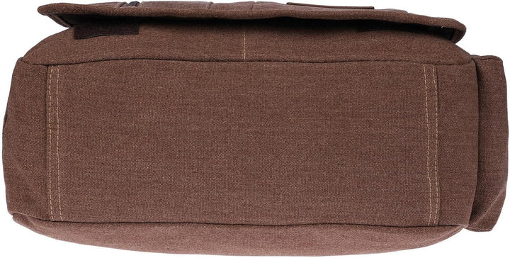 Christian Wippermann grosse XL Herren Damen Tasche Umhängetasche Canvas Messenger Bag Braun, Braun