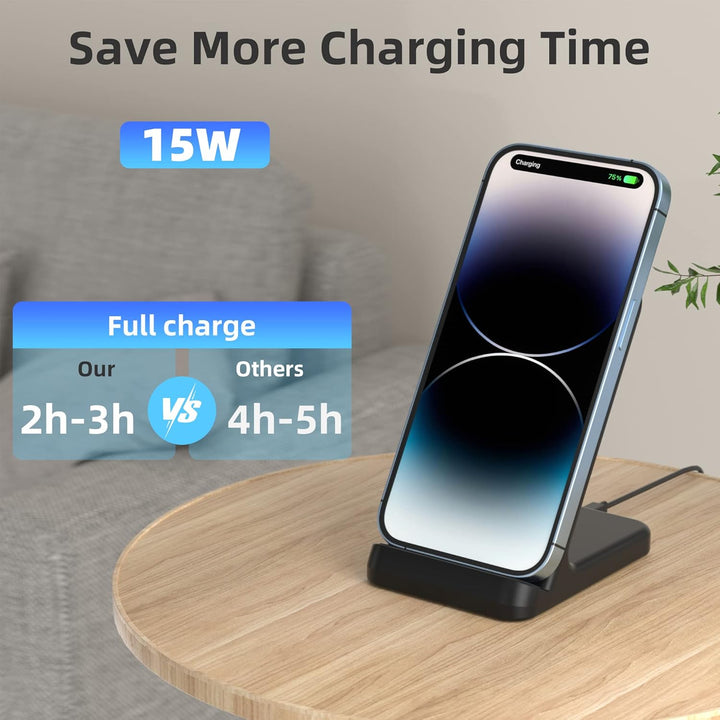 Wireless Charger, Zestiq 15W Induktive Ladestation Handy Ständer, Schnelles Kabelloses Ladegerät für