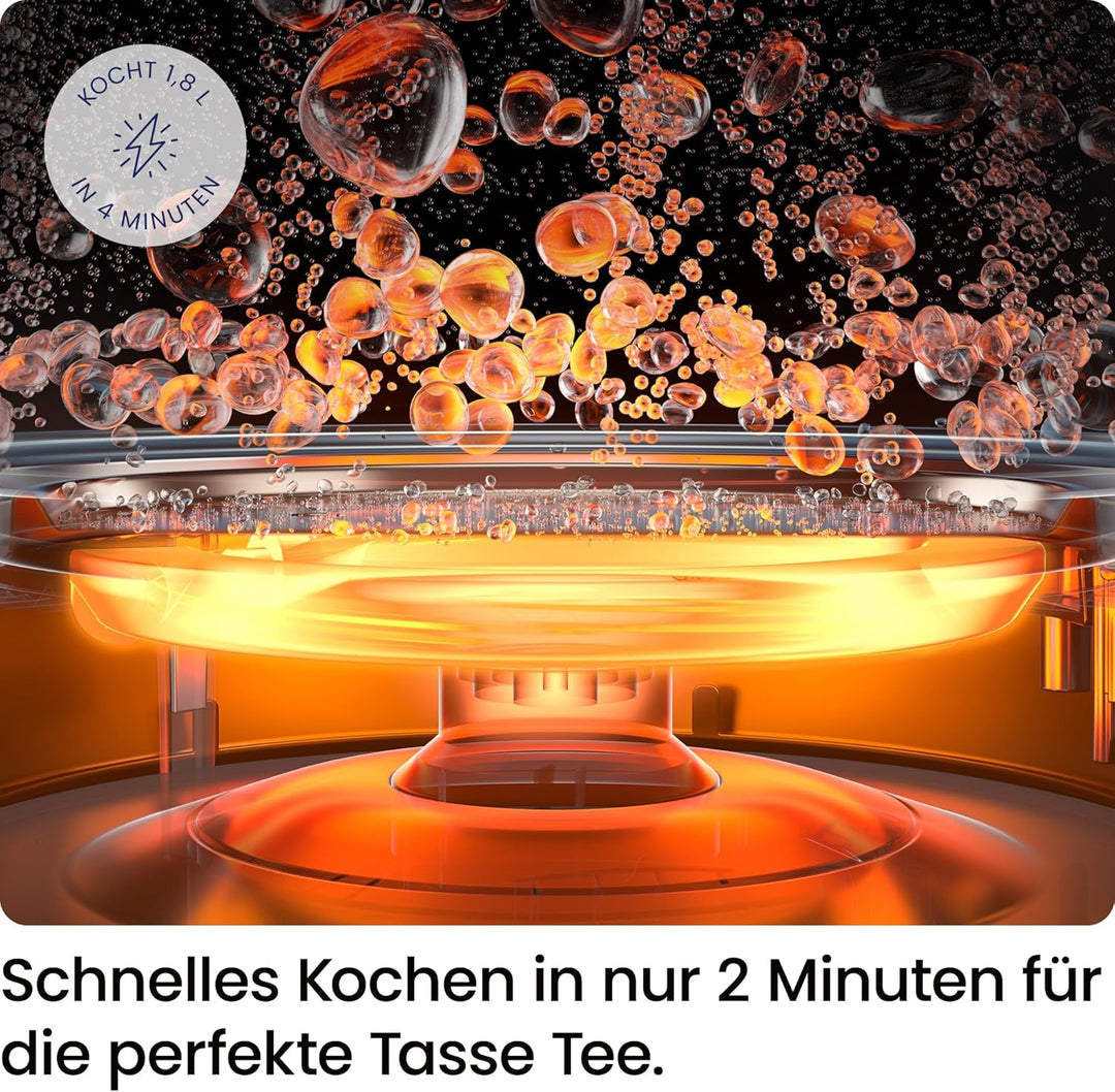 Chefman Elektrischer Wasserkocher, 1.8L 3000W, abnehmbarer Deckel, automatische Abschaltung, Trocken