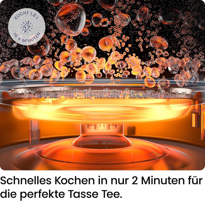 Chefman Elektrischer Wasserkocher, 1.8L 3000W, abnehmbarer Deckel, automatische Abschaltung, Trocken