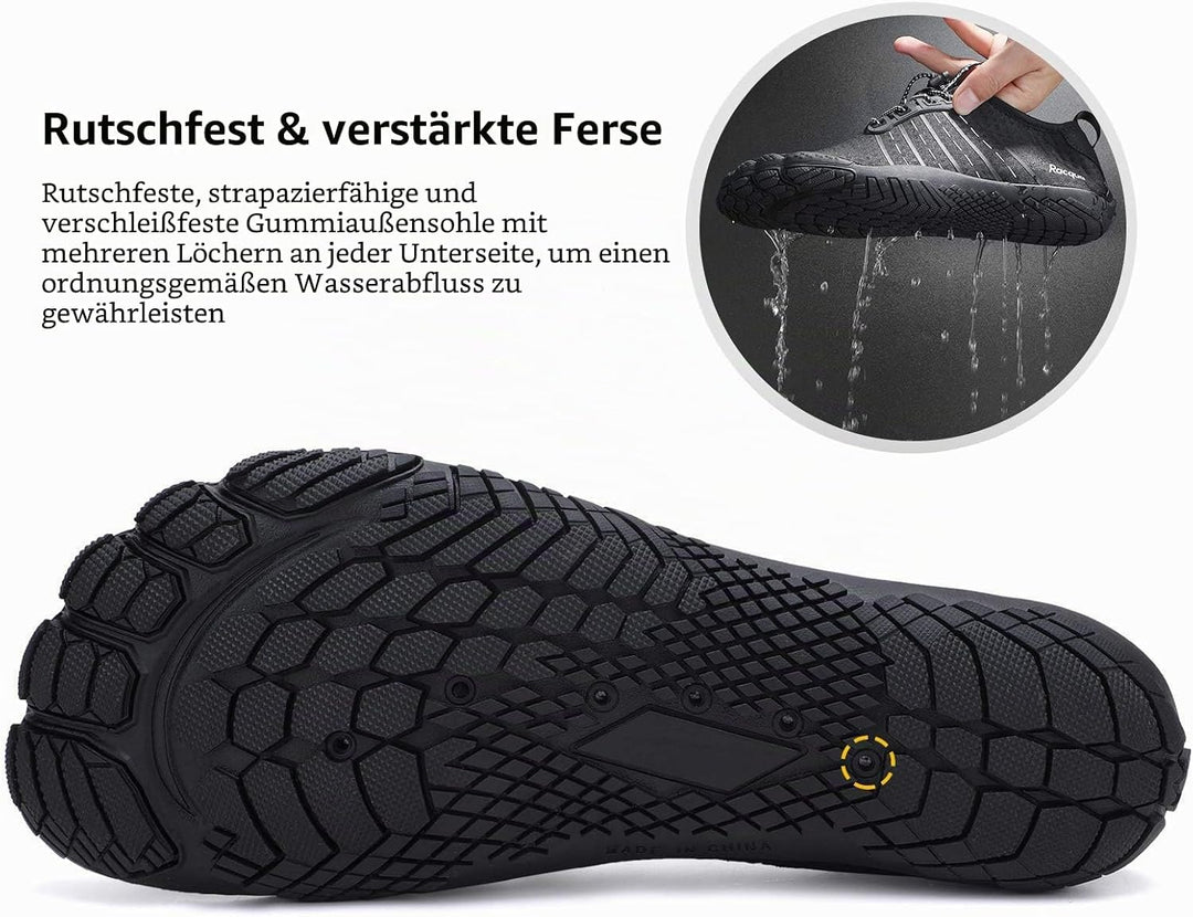 Racqua Composite Mesh Wasserschuhe Männer Frauen 10.5 Women/9.5 Men Wz114 Black, 10.5 Women/9.5 Men