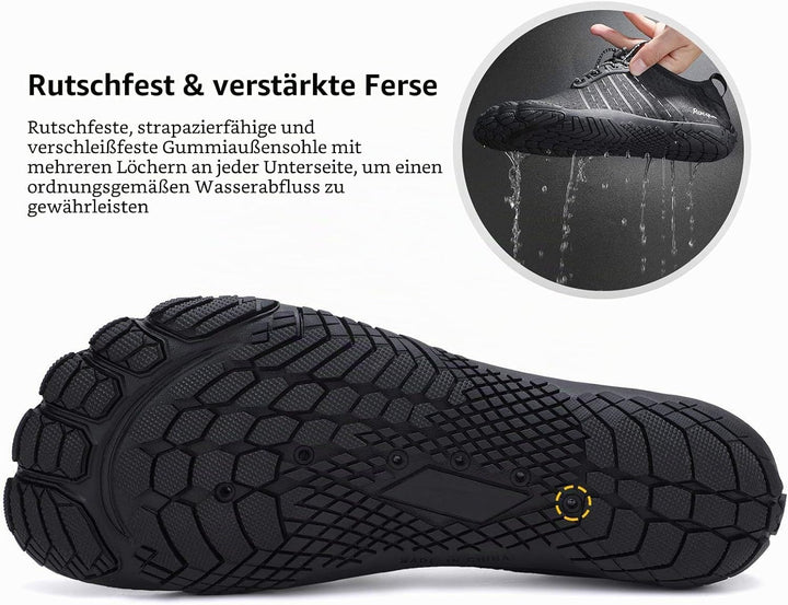 Racqua Composite Mesh Wasserschuhe Männer Frauen 10.5 Women/9.5 Men Wz114 Black, 10.5 Women/9.5 Men