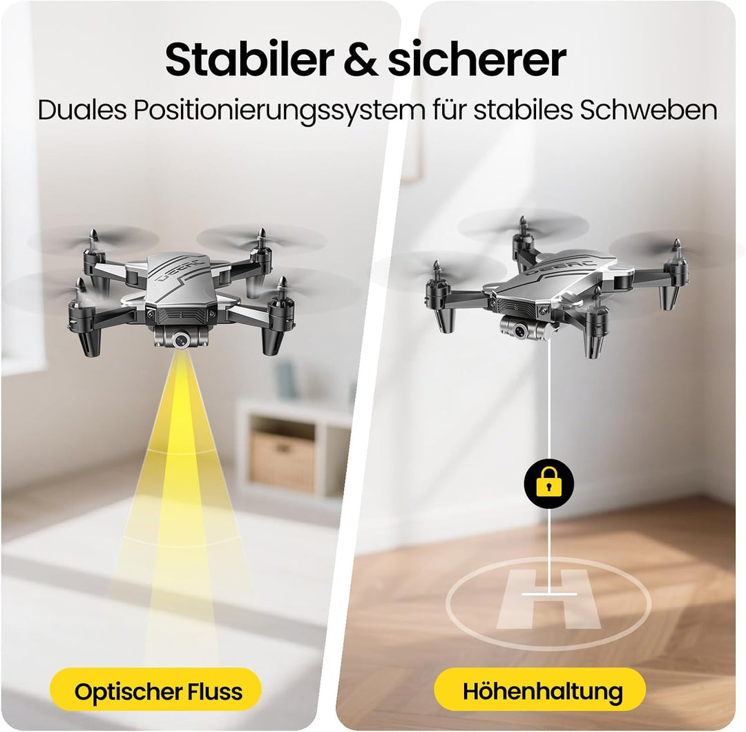 DEERC D20 Mini Drohne für Kinder mit 1080P Kamera, faltbarer RC Quadcopter mit FPV Live-Übertragung,