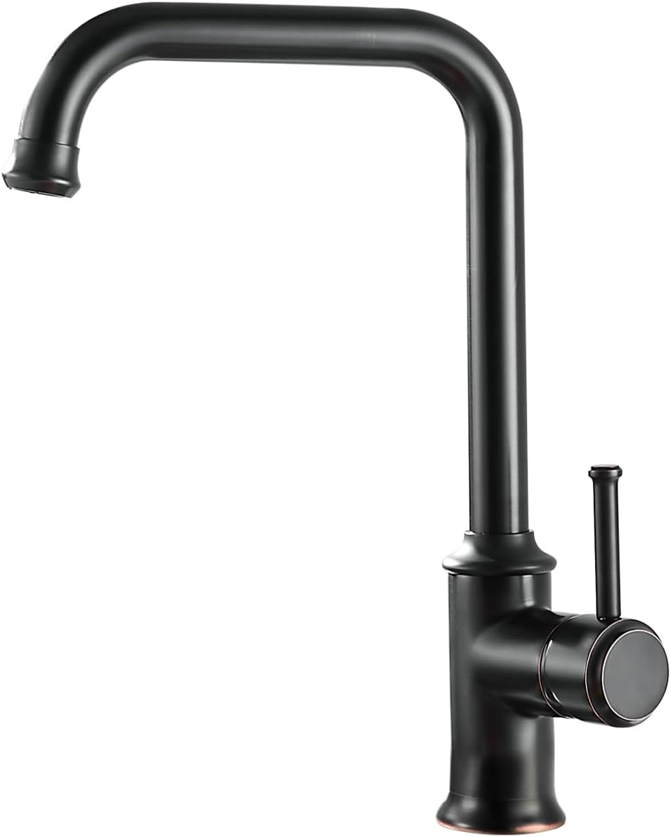 Küchenarmatur, Schwarz, 360 ° Drehbare Wasserhahn Küche aus Messing- Black Painting, Black Painting