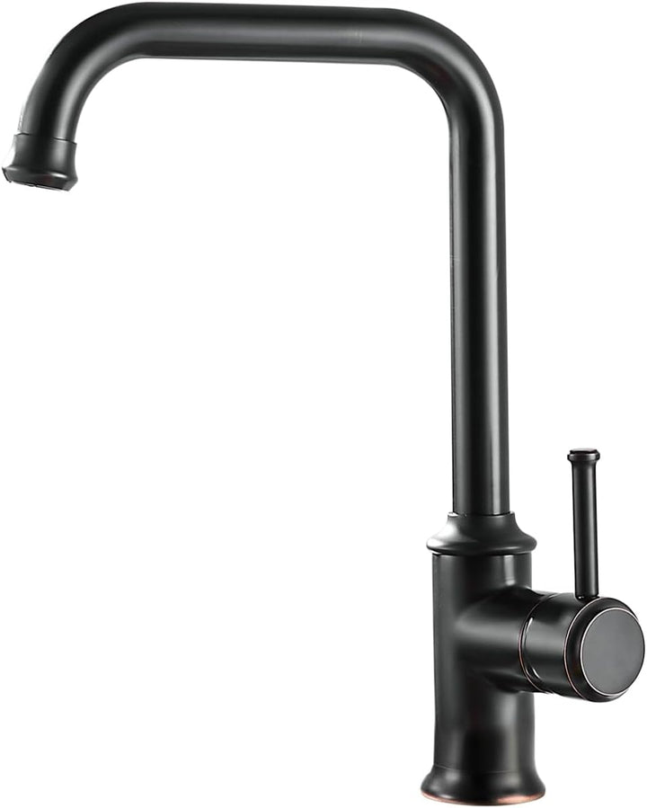 Küchenarmatur, Schwarz, 360 ° Drehbare Wasserhahn Küche aus Messing- Black Painting, Black Painting