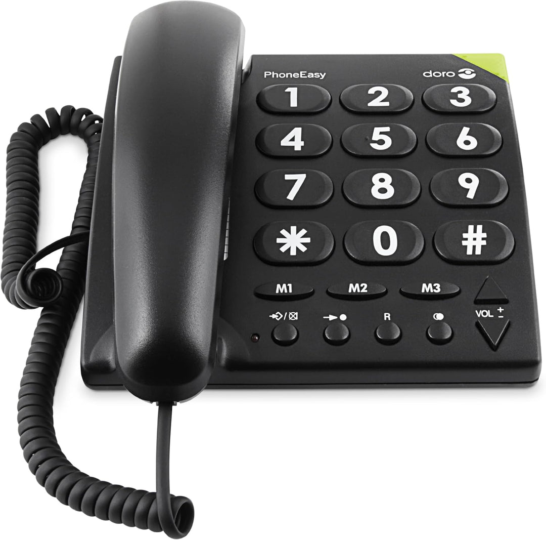 Doro PhoneEasy 311c Seniorentelefon, Schnurgebundenes Grosstastentelefon mit optischer Anrufsignalis