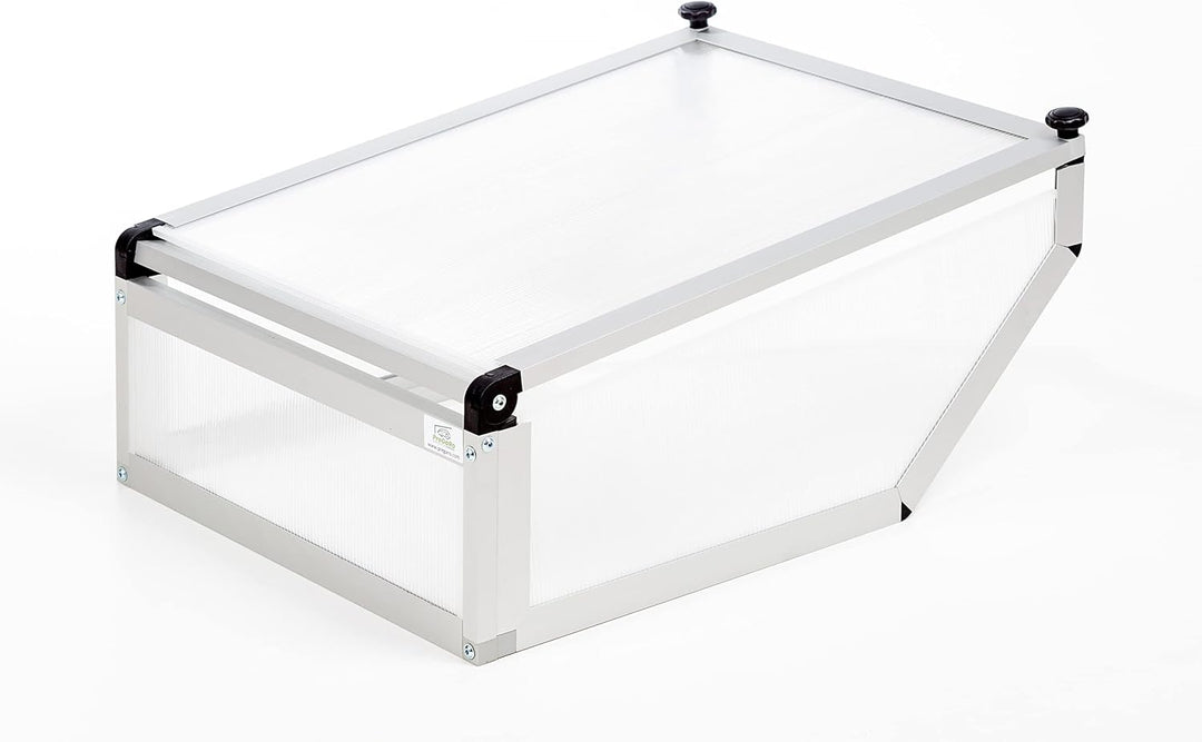 PreGaRo® Mährobotergarage mit klappbarem Dach. Masse innen 70x49x25x33 (LxBxHh+Hv) PG357P Polycarbon