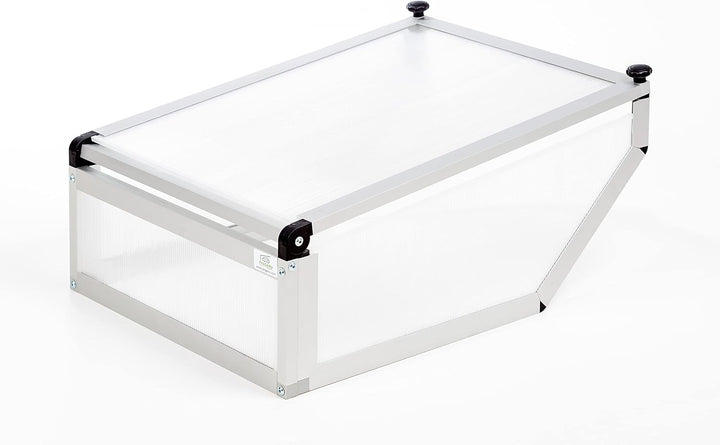 PreGaRo® Mährobotergarage mit klappbarem Dach. Masse innen 70x49x25x33 (LxBxHh+Hv) PG357P Polycarbon
