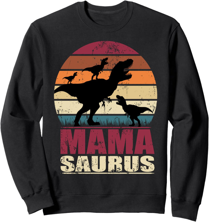 Mamasaurus Rex Dinosaurier-Familie Dino Triplet Mama Saurus Sweatshirt