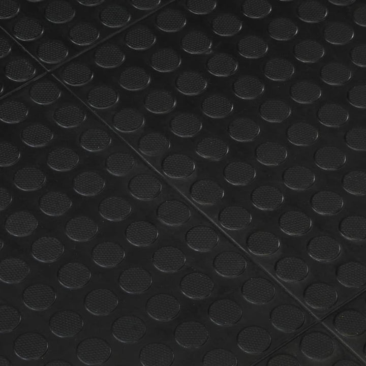 Gummi-Bodenfliese Schwarz 12 mm 90x120 cm | Stossdämpfend, geräuschreduzierend, rutschfeste Untersei
