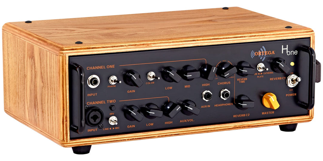ORTEGA Acoustic Amplification Akustikgitarren-Topteil - 2 Kanal 100W RMS + Tragetasche (HONE)