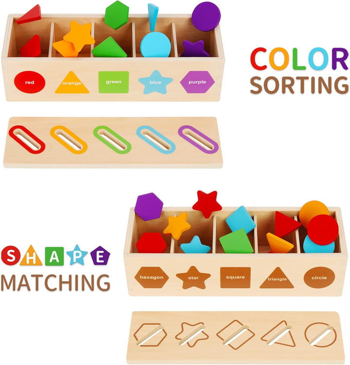 KMTJT Montessori Spielzeug | Farbsortierung & Stapeln Passende Lernsortierspielzeug für Kleinkinder