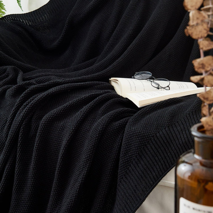 Longhui Überwurfdecke 50 x 60 schwarz, 50 x 60 Schwarz