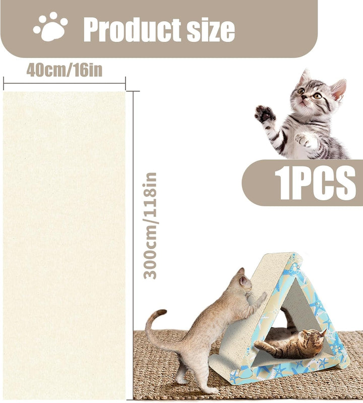 Selbstklebend Kratzteppich Katze Wand, dellyy Kratzteppich Kratzmatte Wand Kratzmatte für Katzen, Kr