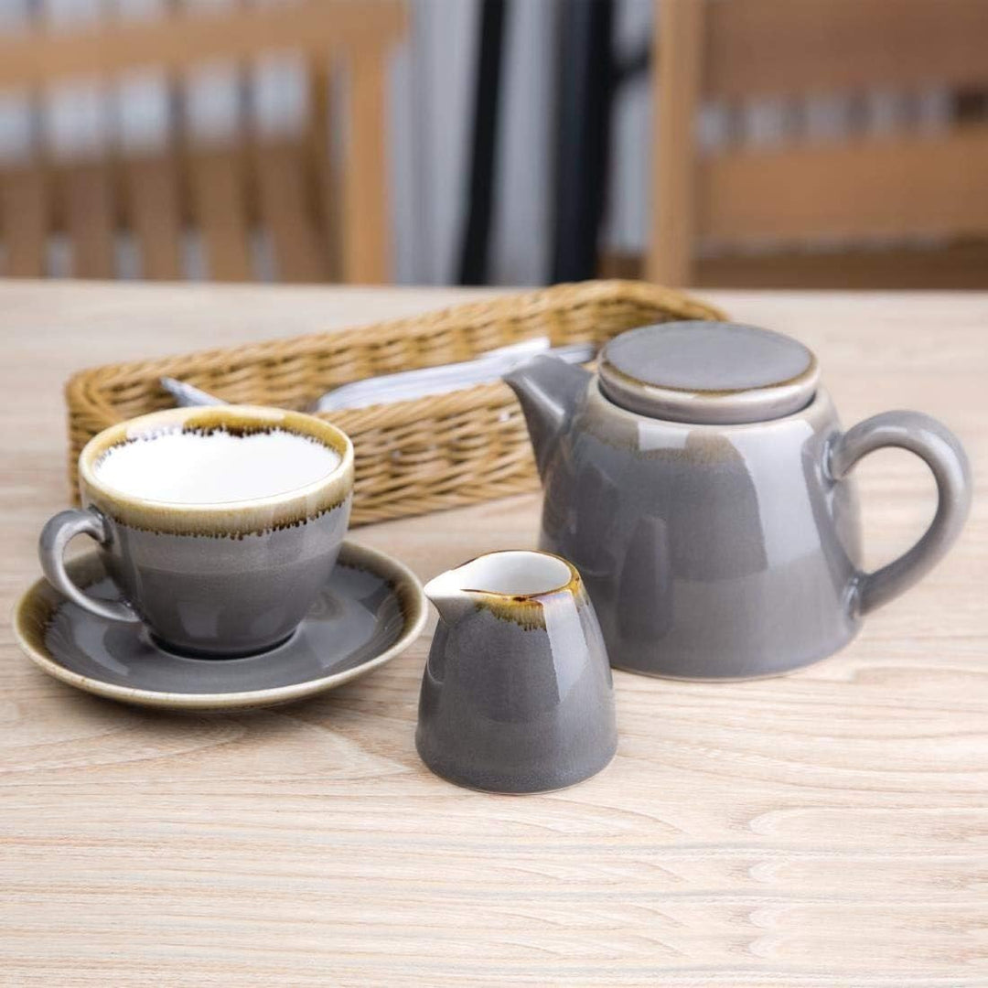 Olympia Kiln Cappuccino-Tasse Rauch, 230 ml, innovatives Design und Funktionen, 6 Stück (1er Pack) S