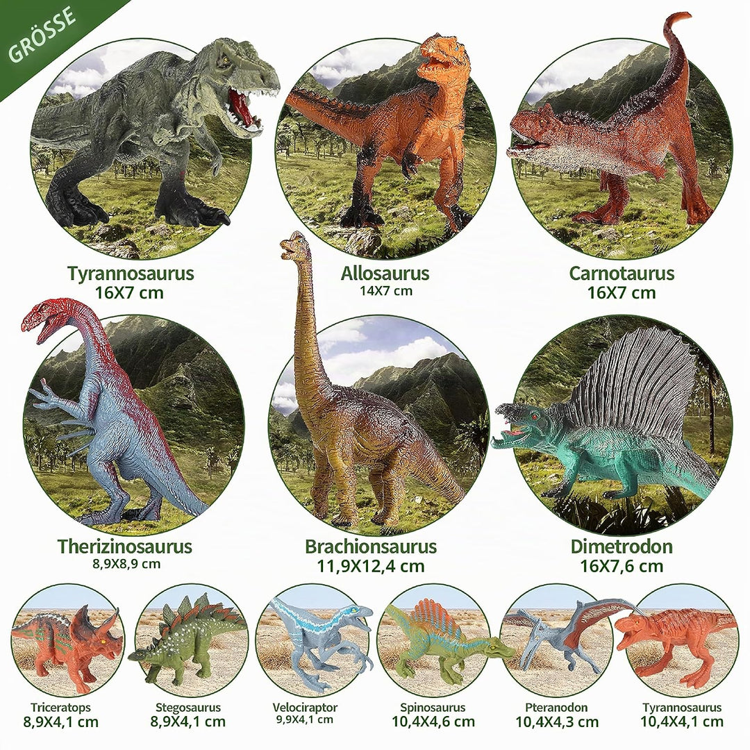 Oriate Dinosaurier Spielzeug mit Spielmatte, realistische Mosasaurus Figur, Spielset für Kinder, ein