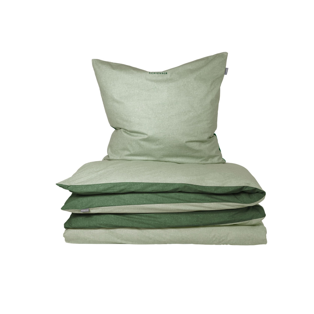 Schiesser Bettwäscheset Doubleface | Feinbiber | 100% Baumwolle aus nachhaltiger Produktion | 155x22