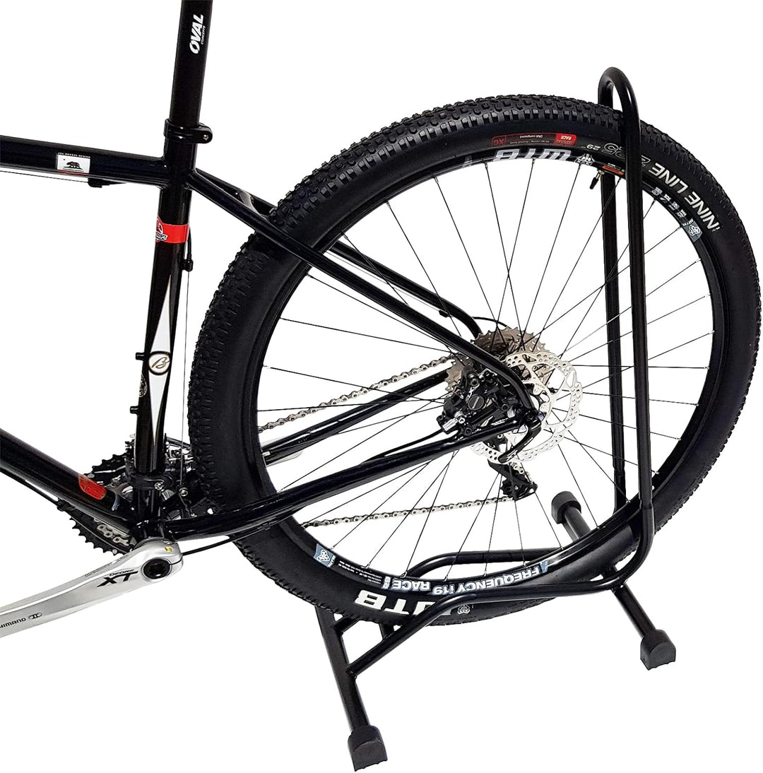 2x WELLGRO® Fahrradständer - Stahl, schwarz, sicherer Stand, Haken mit Kunststoffummantelung, 3 Funk