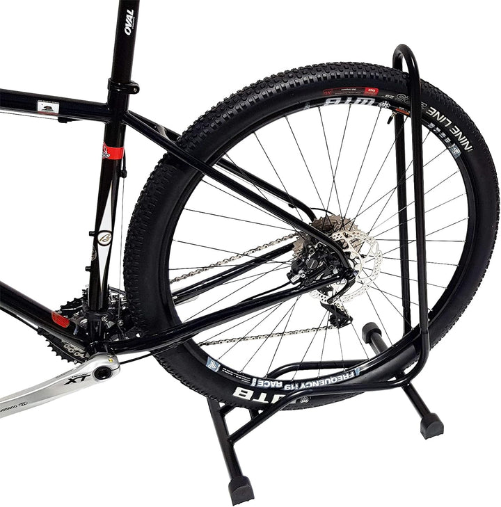 2x WELLGRO® Fahrradständer - Stahl, schwarz, sicherer Stand, Haken mit Kunststoffummantelung, 3 Funk