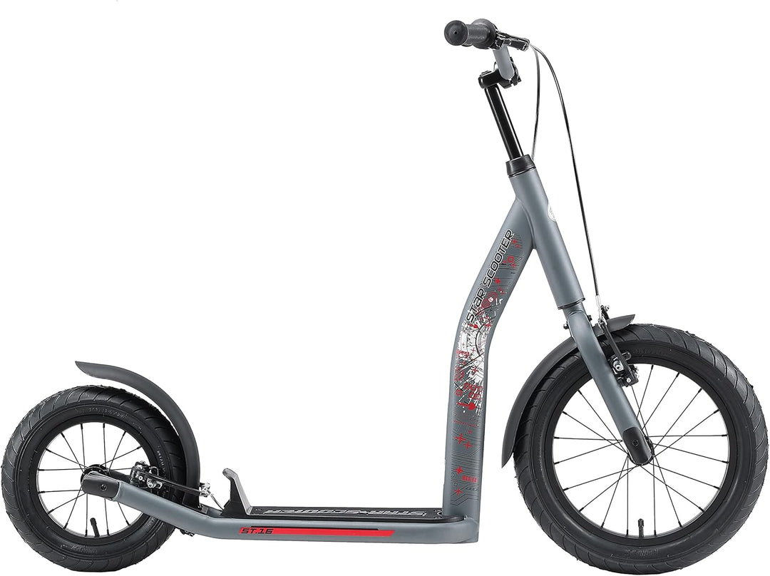 STAR SCOOTER Kinder Tret Roller ab 8 Jahre | City Kick Scooter Luftreifen Höhenverstellbar 16 Zoll N