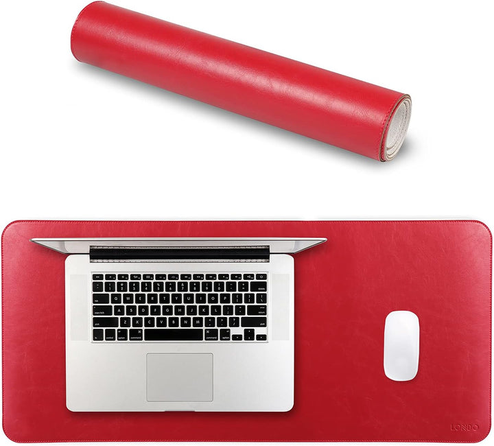 Londo Leder Verlängerter Mouspad, Multifunktionale Schreibtischunterlage - Rutschfesten Unterseite,