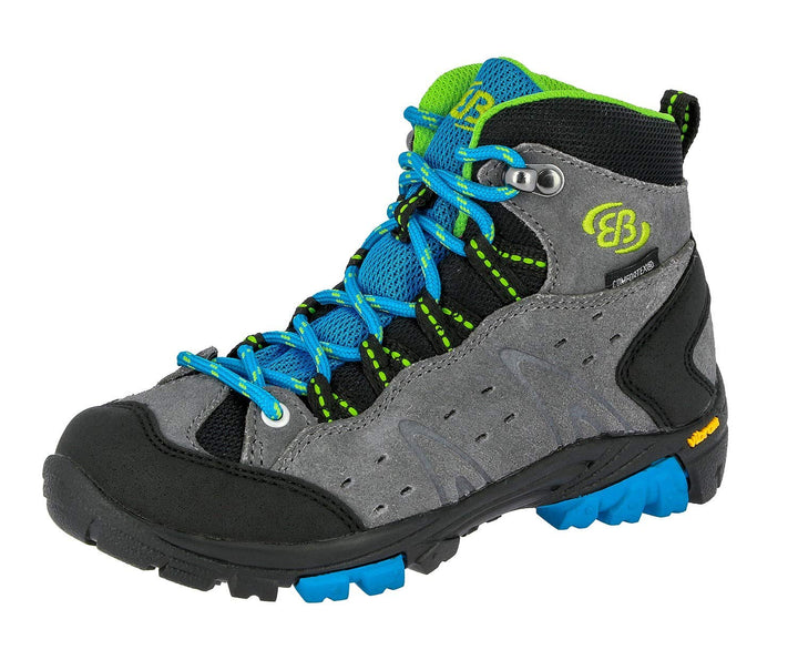 Brütting Unisex Kinder Mount Bona High Kids Trekking- & Wanderstiefel 28 EU Grau Blau Lemon, 28 EU G