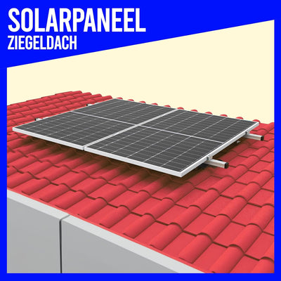 SET 2x PV-Module, PV, Photovoltaik, Aufständerung, Ziegeldach, Dachhalterung, Befestigung, Halter, H