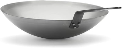 De Buyer - Wok CARBONE PLUS aus Eisenstahl - 35 cm Durchmesser - 5114.35 Single, Single