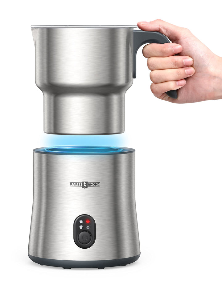 PARIS RHÔNE Milchaufschäumer, 4-in-1 500ML Milchaufschäumer Elektrisch Induktion, Spülmaschinenfest,