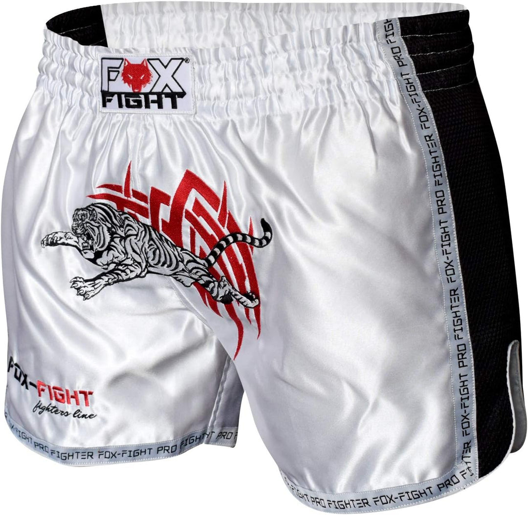FOX-FIGHT Thai Short Tiger Fight Hosen Shorts Muay Thai Kickboxen UFC Kampfsport Boxen Training MMA