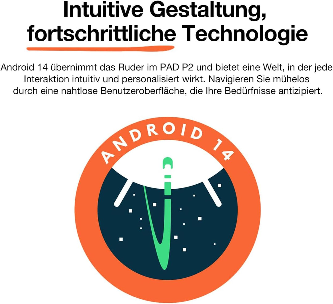 AGM PAD P2 Android 14 Tablet mit Hülle [2025],Helio G99 Octa Core Tablett, 16(8+8) GB RAM+256GB ROM/